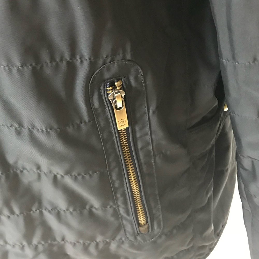Navy Quilted Jacket - Picture 3 of 9